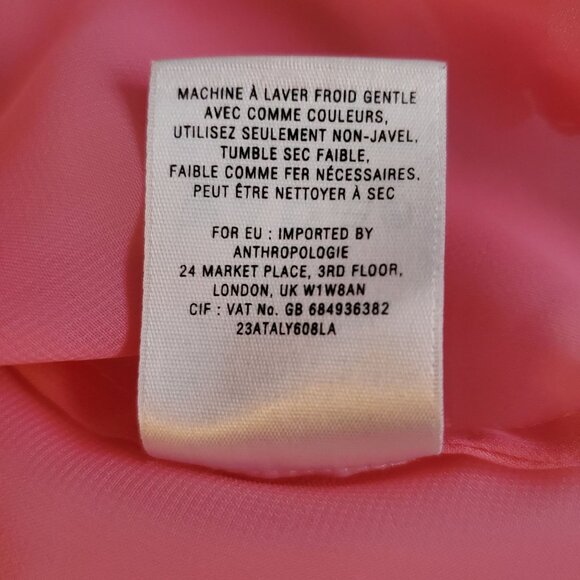 Anthropologie 9-H15 STCL Postage Stamp Pink Camisole Night Dress Women's Size 6 - Picture 7 of 11